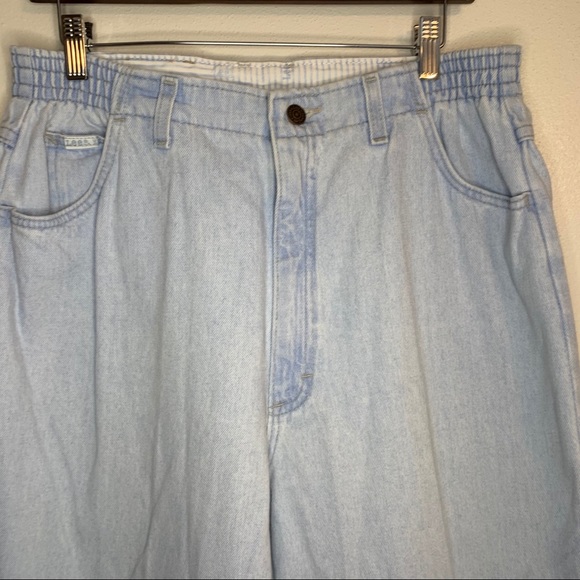 VINTAGE LEE Mom Jeans 16 31" Light Wash Plus - Picture 4 of 8